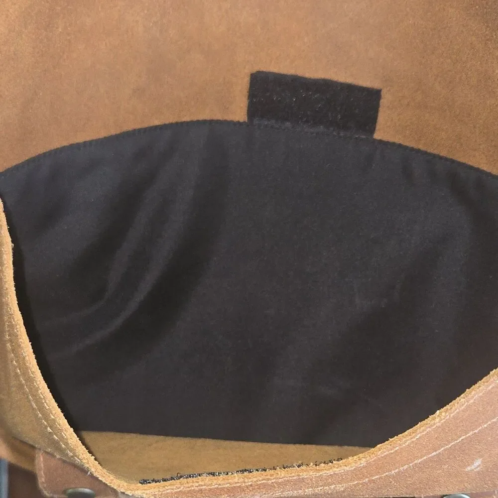 Brown Messenger Bag for Men Adjustable Shoulder Strap Geniune Leather